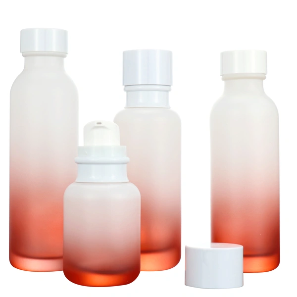 Cosmetic Container 120ml Matte Glass Spray Bottle with White Caps