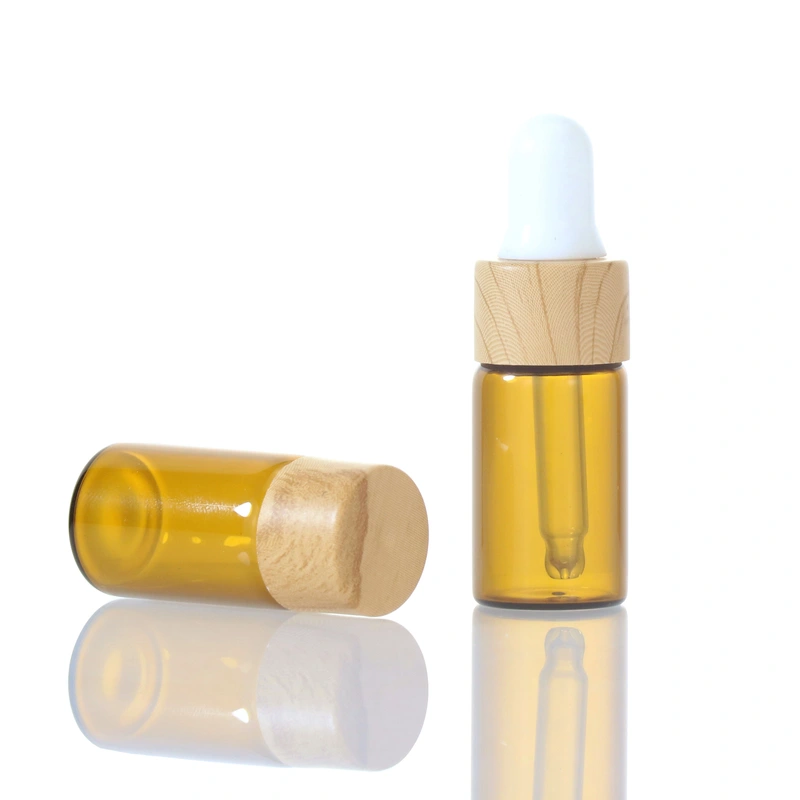 amber dropper essential oil bottle with plastic eye dropper pipette