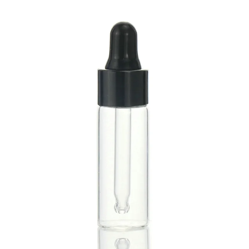 1ml 2ml 3ml 5ml Clear Amber Sample Essential Oil Glass Dropper Bottle