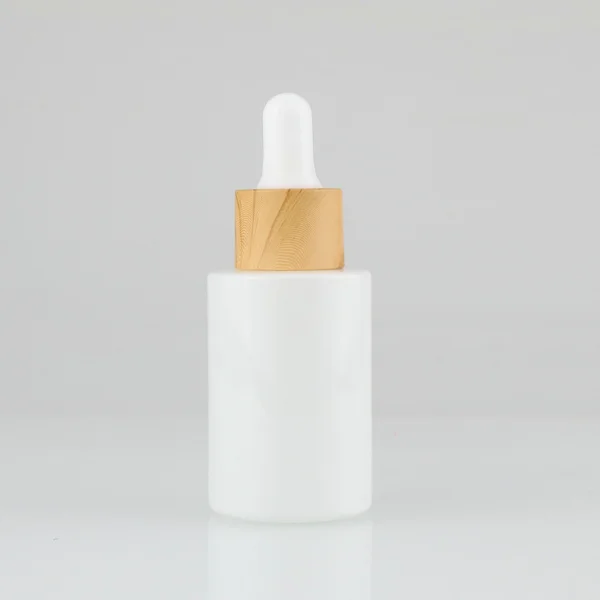 Essential Oil Glass Dropper Frosted Glass Bottle with Bamboo Cap