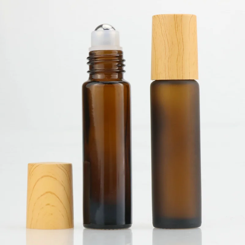 10ml 15ml Transparent Refillable Glass Essential Oil Roll on Bottle