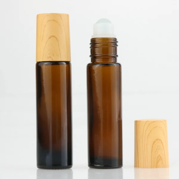 10ml 15ml Transparent Refillable Glass Essential Oil Roll on Bottle