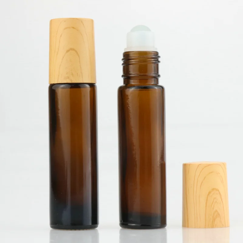 10ml 15ml Transparent Refillable Glass Essential Oil Roll on Bottle