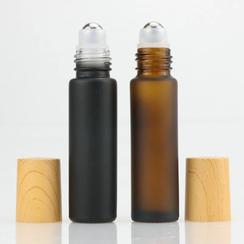 Essential oil perfume 10ml clear roll on bottle with bamboo cap