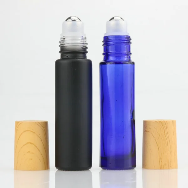 Essential oil perfume 10ml clear roll on bottle with bamboo cap