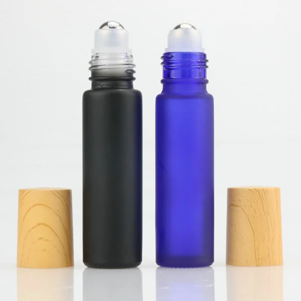 Essential oil perfume 10ml clear roll on bottle with bamboo cap