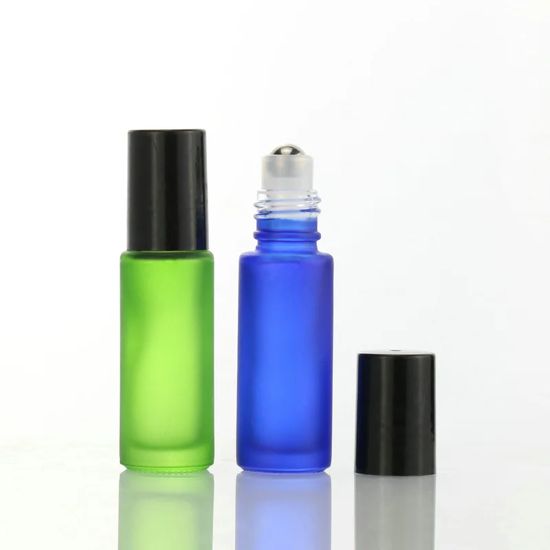  10ml Cosmetic Matte Black Roll On Bottle for Men Perfume oil