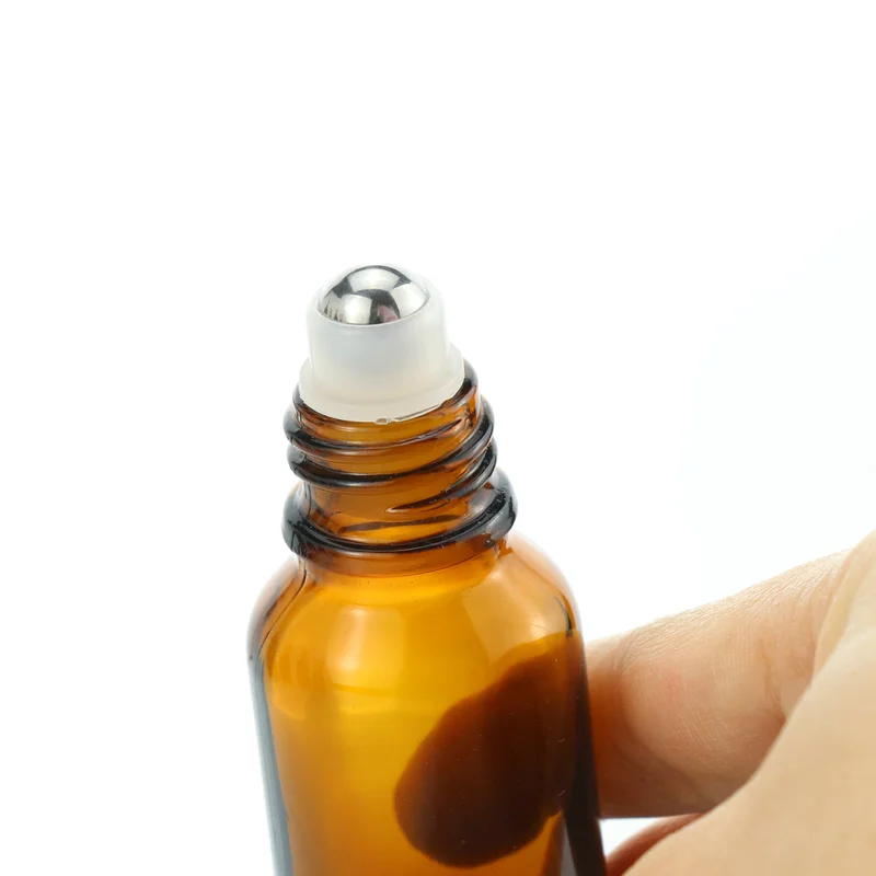 Transparent Refillable Glass Essential Oil Roll on Bottle 100ml