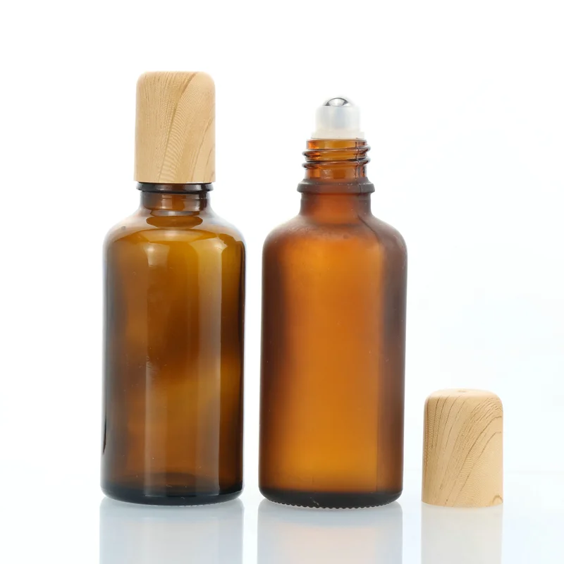 Transparent Refillable Glass Essential Oil Roll on Bottle 100ml