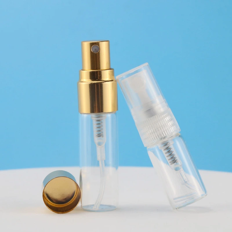 Portable small refillable perfume atomizer spray glass bottle 