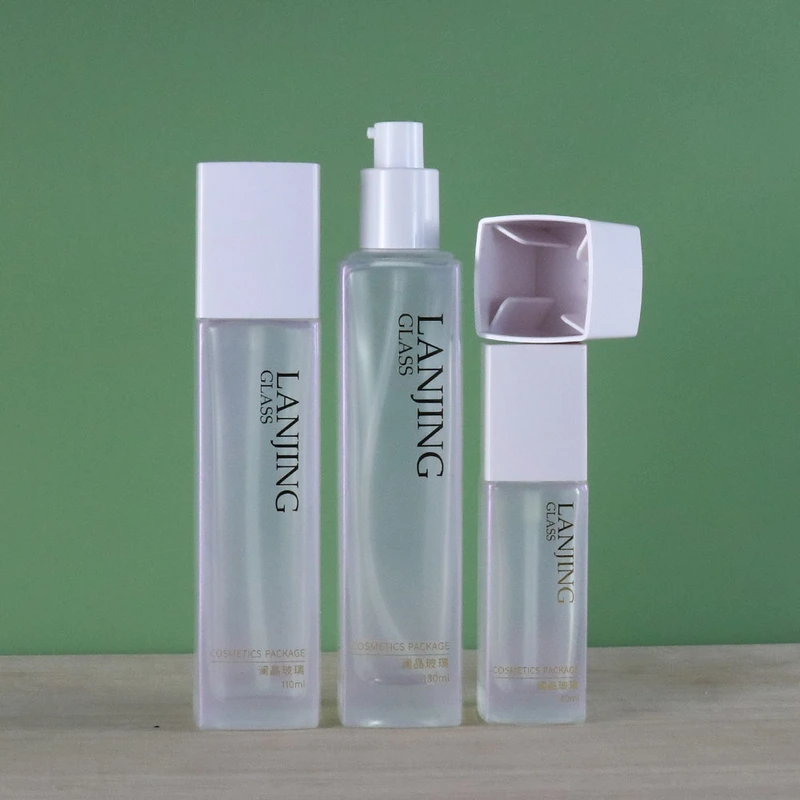 glass spray bottle lotion pump bottle face cream jar