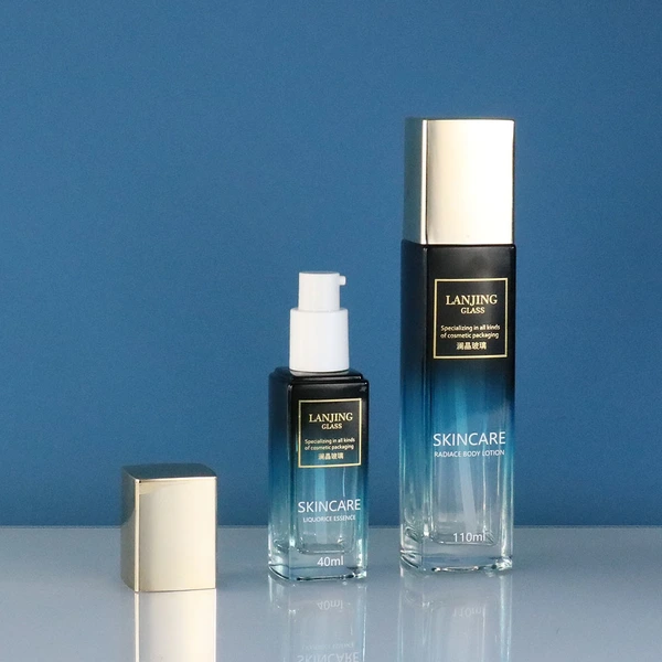 cosmetic face lotion cream glass bottle jar 