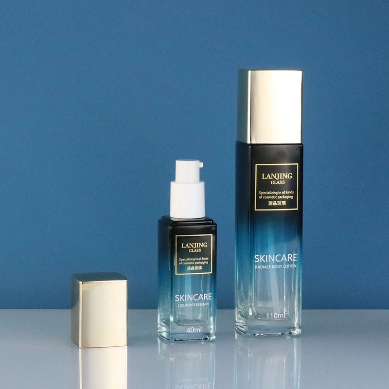 cosmetic face lotion cream glass bottle jar 