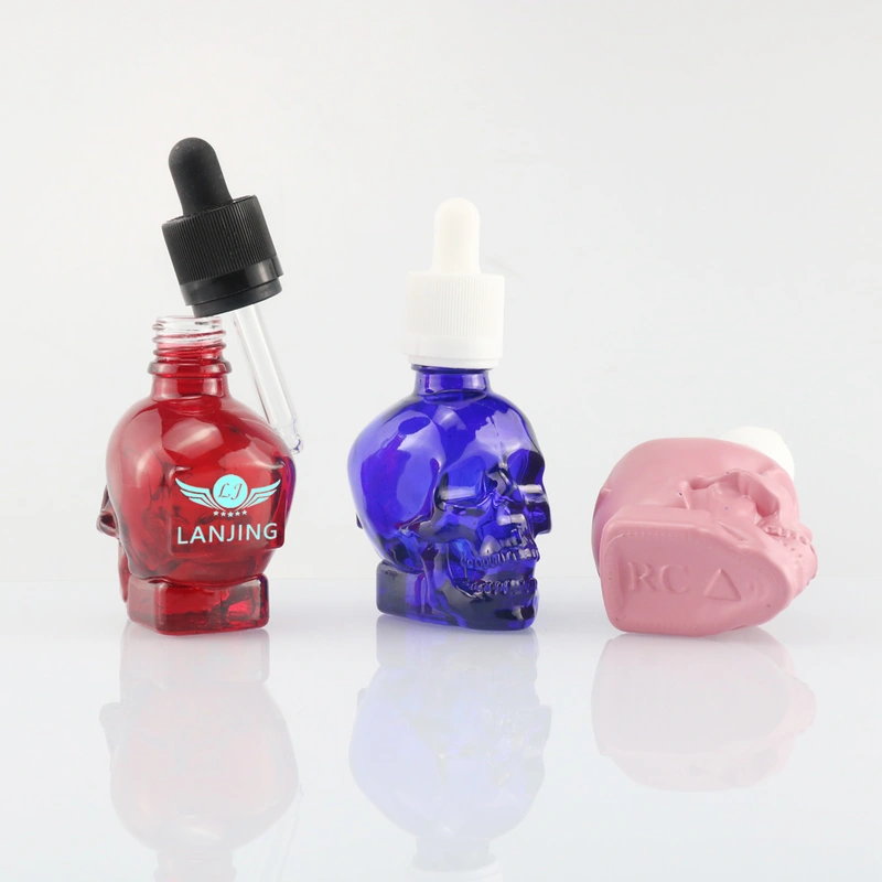 skull dropper bottle for beard oil