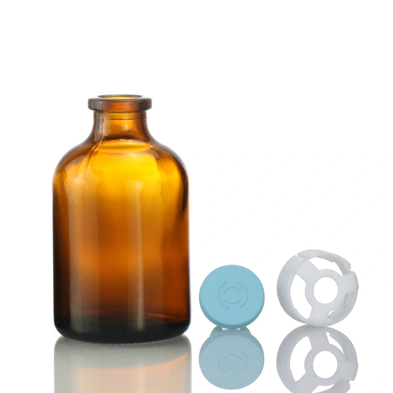 Clear or Amber Empty Glass Bottle Vial for Medical or Cosmetic