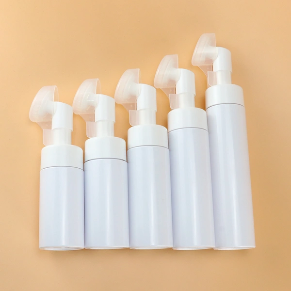 White PP Plastic Airless Pump Bottle With Snap Lotion Pump