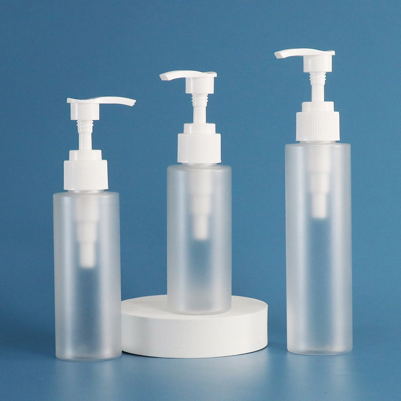  clear white plastic pet liquid soap foam pump bottle  100ml 200ml