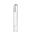 cosmetic packaging dropper bottle 30ml thin flat shoulder glass dropper bottle