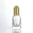 Cosmetic packaging essential oil liquid serum clear frosted bottle 