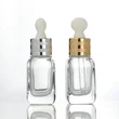 serum oil packaging 30ml clear frosted cosmetic glass dropper bottle