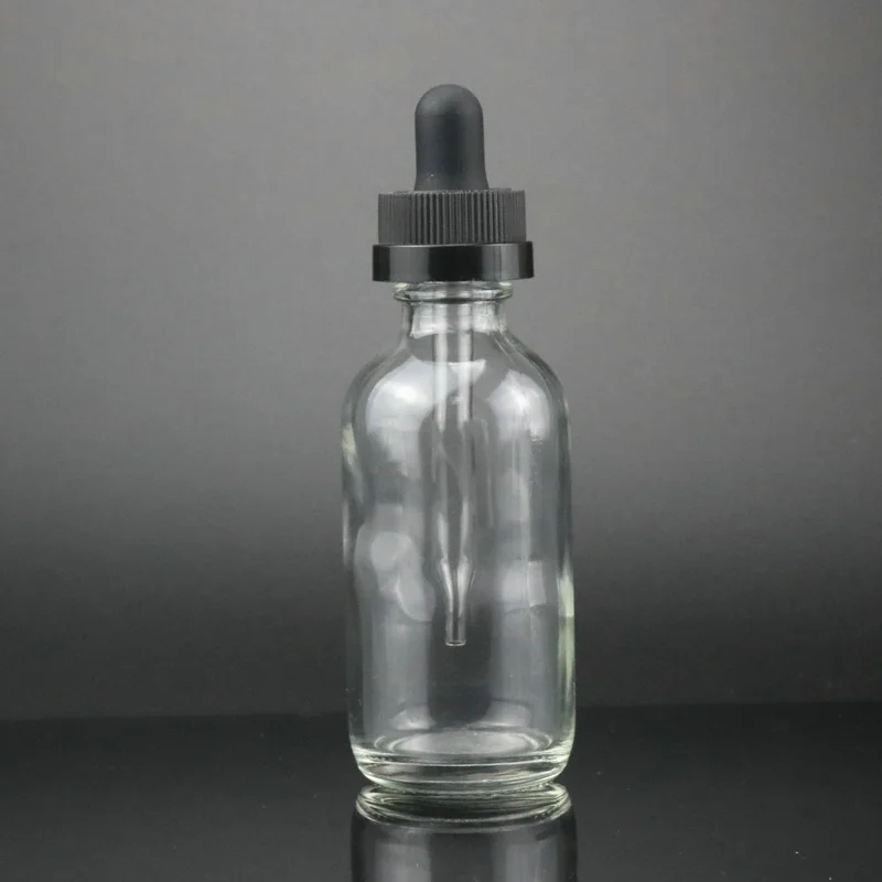 Clear Empty Glass Perfume Bottle with Three Kind Colors Spray Cap