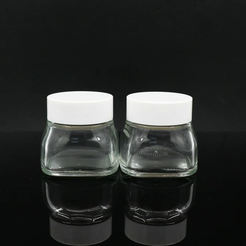 30g 50g 100g round white cosmetic cream jar skincare container