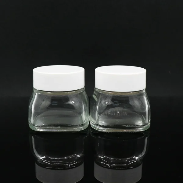  Cosmetic Cream Glass Jar With White Cap 50g 150g 