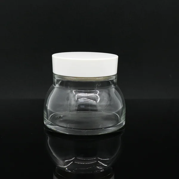  Cosmetic Cream Glass Jar With White Cap 50g 150g 