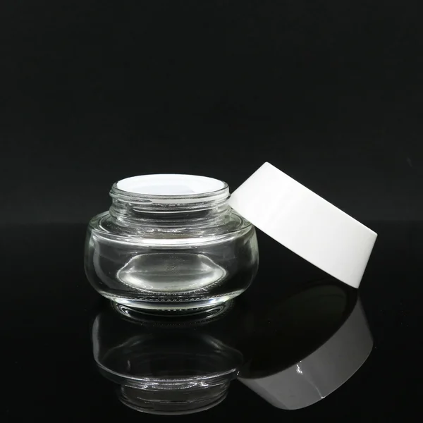 natural Packaging 30gclear frosted glass jar  skincare container