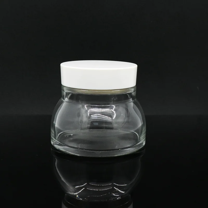 natural Packaging 30gclear frosted glass jar  skincare container