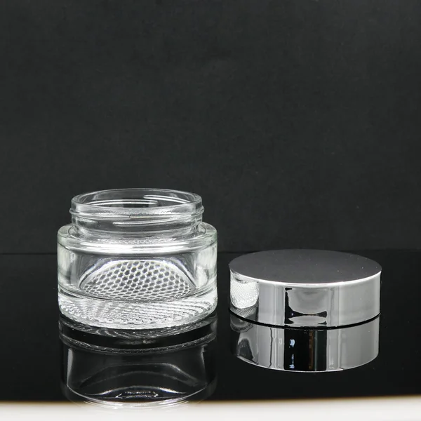 30g 50g  frosted silver screw lid face glass body cream jar