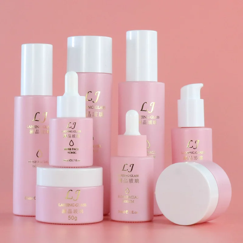  100ml cosmetics packaging face cream serum cosmetic pump bottle sets