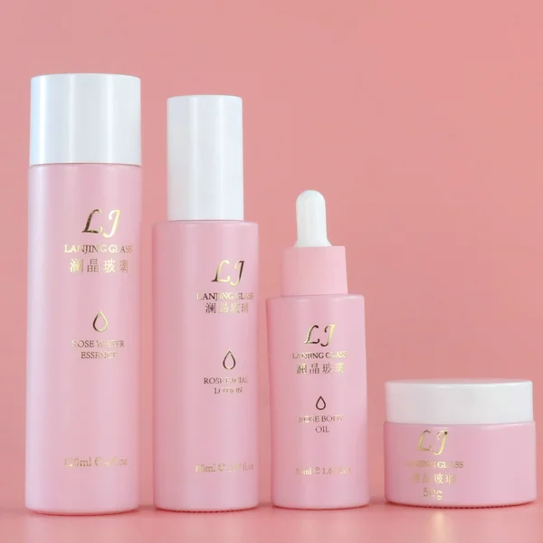  100ml cosmetics packaging face cream serum cosmetic pump bottle sets