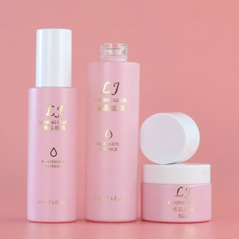  100ml cosmetics packaging face cream serum cosmetic pump bottle sets