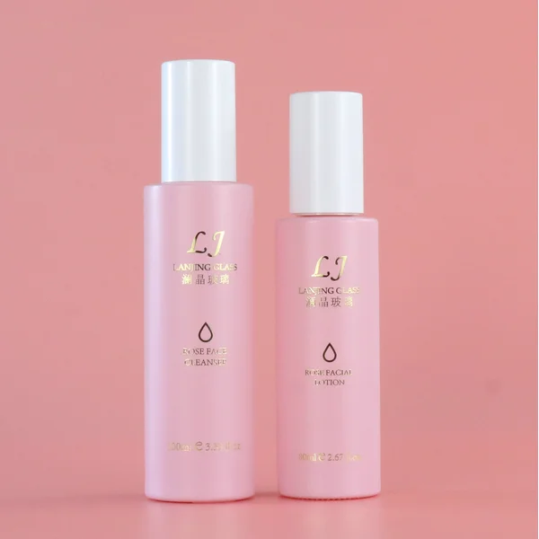  100ml cosmetics packaging face cream serum cosmetic pump bottle sets