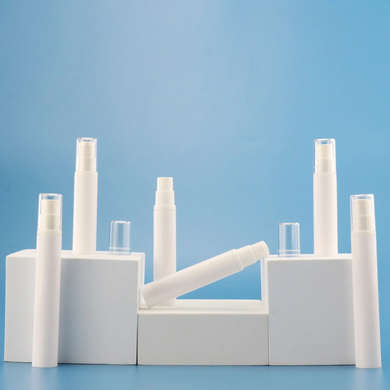 syringe shaped plastic airless cosmetic bottle