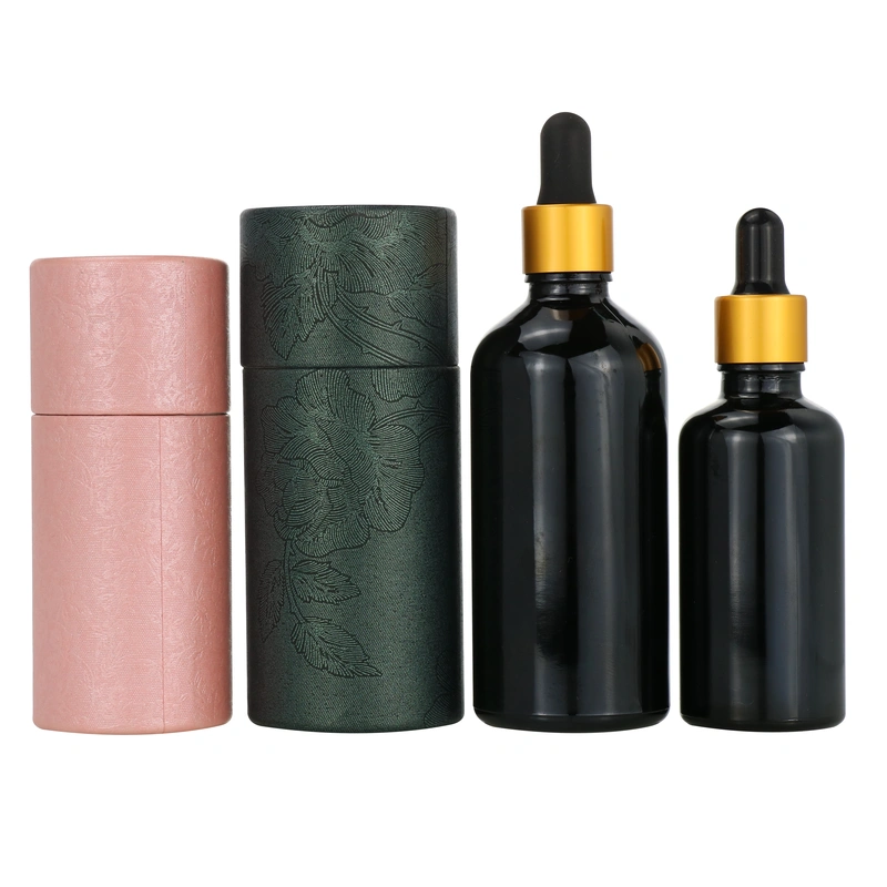 serum essential oil dropper glass bottle with paper tube