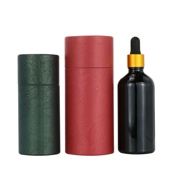 serum essential oil dropper glass bottle with paper tube