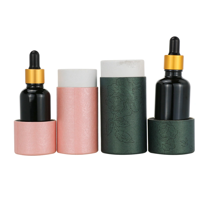serum essential oil dropper glass bottle with paper tube
