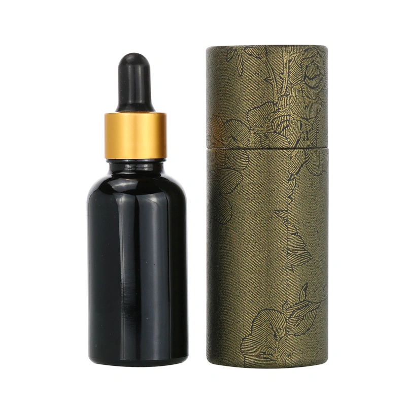 serum essential oil dropper glass bottle with paper tube