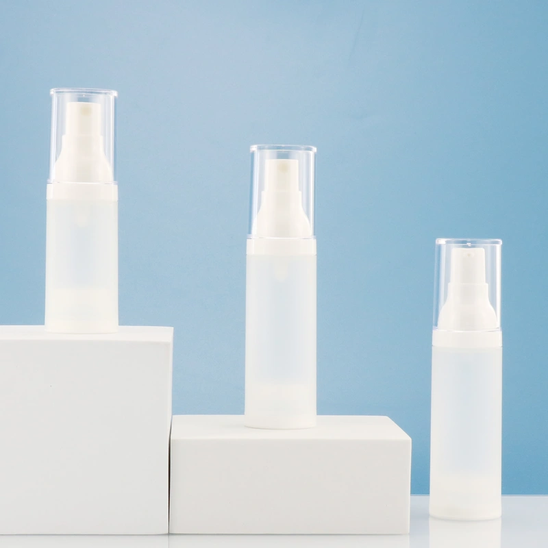 cosmetic twist vacuum airless serum lotion spray pump bottle 30ml 120ml black and gold