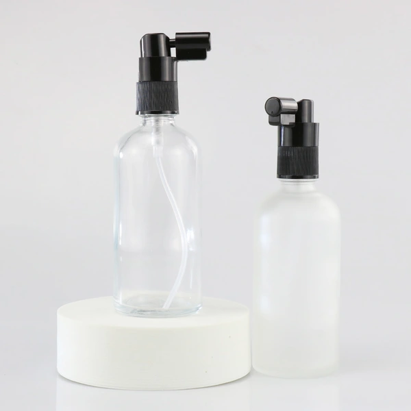 frosted empty perfume glass dropper spray boston round  bottle