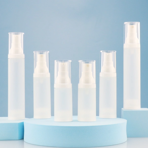 cosmetic twist vacuum airless serum lotion spray pump bottle 30ml 120ml black and gold