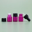 Pink Wholesale round essential oil bottle 5ml glass bottle with dropper 