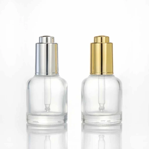 20ml clear empty l cream glass dropper serum round  cosmetic bottle