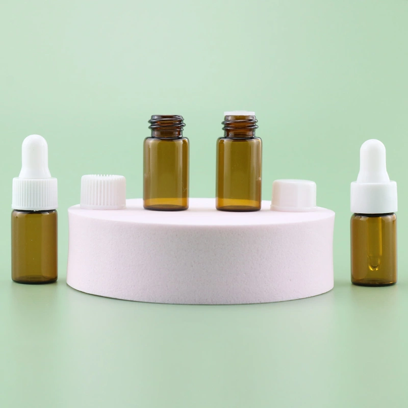 Round Shape 3Ml Perfume Oil Empty Body Oil Frosted bottle 