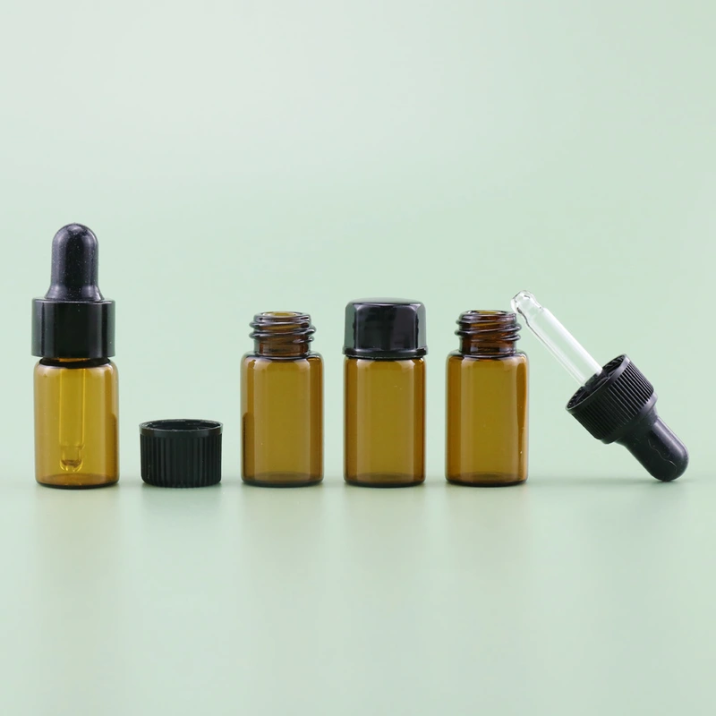 2ml 3ml Amber Clear Black White Small Glass bottle 