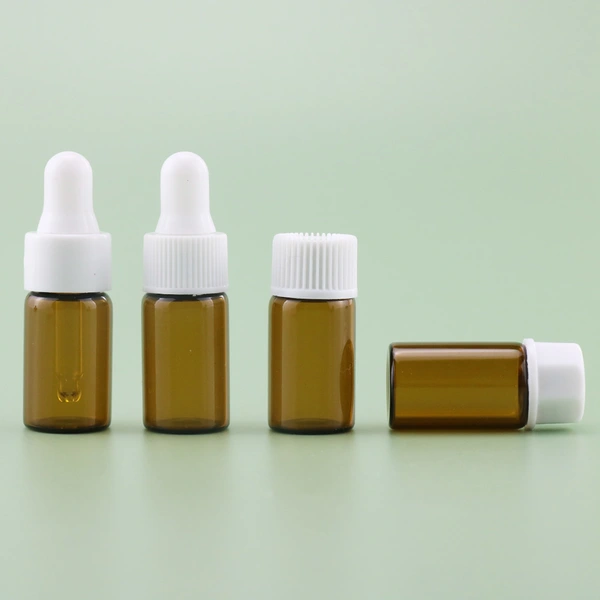 Cosmetic Colorful 3ml 5ml 2ml 1ml mini glass dropper bottle