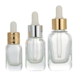10ml square empty cream glass dropper serum round  cosmetic bottle