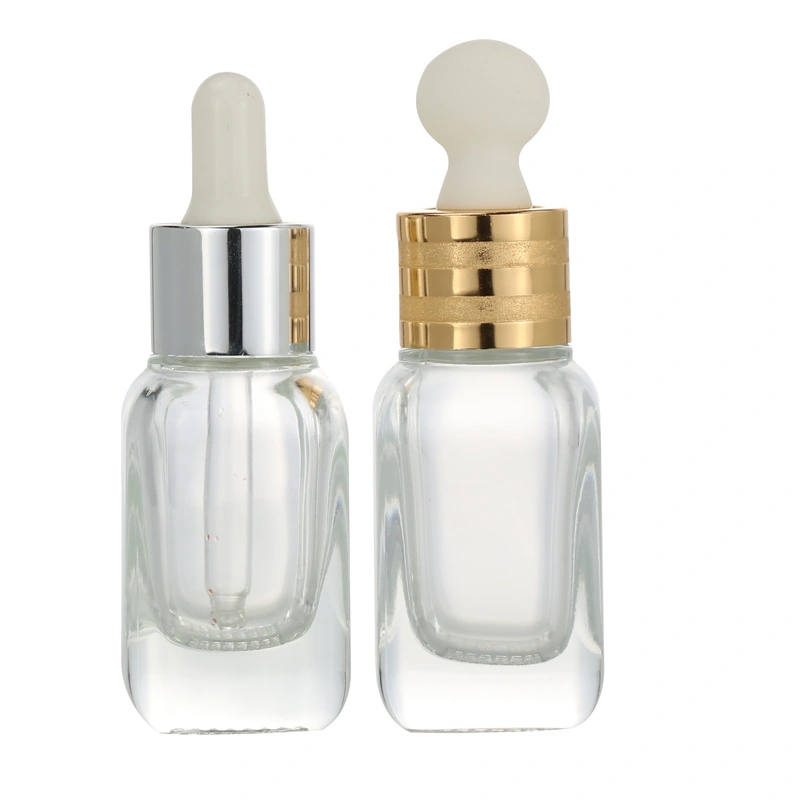 square empty cream glass dropper serum round  cosmetic bottle
